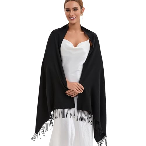Image of Pashmina Scarf and Shawl - Soft Women Pashminas Wrap for Wedding Evening Party dresses