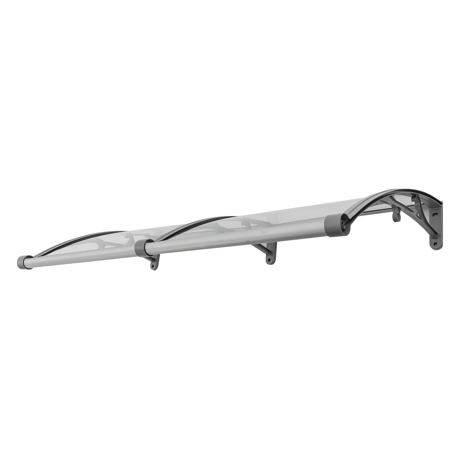 Vordach für Haustür 120 x 60 cm, Bogen-Regenhaus, Überdachung Haustür aus Aluminium-Legierung, für Sonnenschutz, Tragfähigkeit 200kg