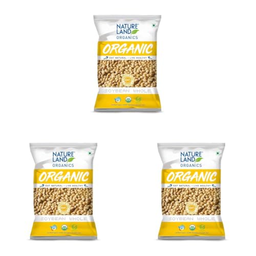 Image of Natureland Organics Soybean Whole 500 Gm (Pack of 3)