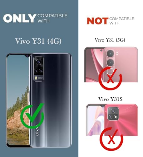 Image of Jkobi Back Case Cover for Vivo Y31 (2021) (Silicone Crystal Clear | Pure Camera Protection | Soft and Flexible for Charger and Headphone sockets | Shockproof Bumpers | Transparent)