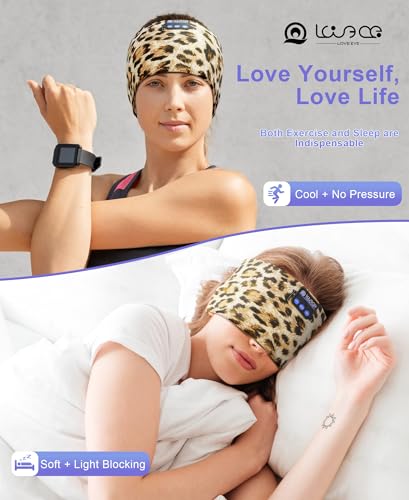 Image of LOVE EYE Sleep Sport Headphones Wireless Bluetooth 5.4 Headband Headphone