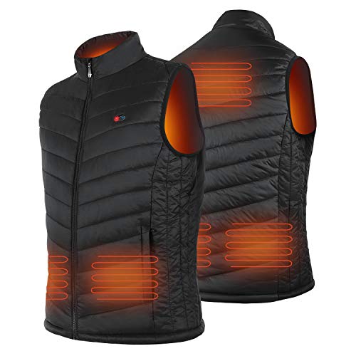 BIAL Heated Vests for Men Lightweight Jacket Warmer Cotton Coat with 7.4V 5000mAH