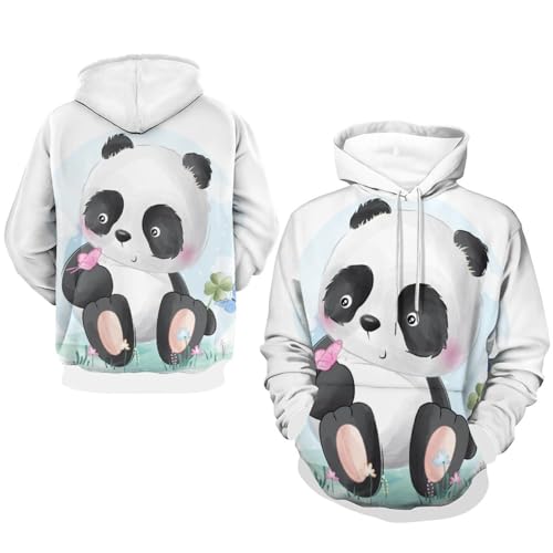 Hoodie oiseau panda UMENG pull col capuche unisexe taille S - 7