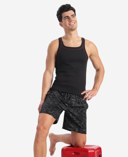 Image of Jockey US54 Men Super Combed Cotton Square Neck Gym Vest with Graphic Print