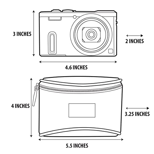 Usa Gear Compact Digital Camera Case W/Belt Loop/Accessory Pocket - Small Camera Pouch Compatible With Olympus Tough Tg-6, Kodak Pixpro Fz55, Sony Rx100, Canon G7X, Powershot Elph, Ricoh Gr And More #TOP2