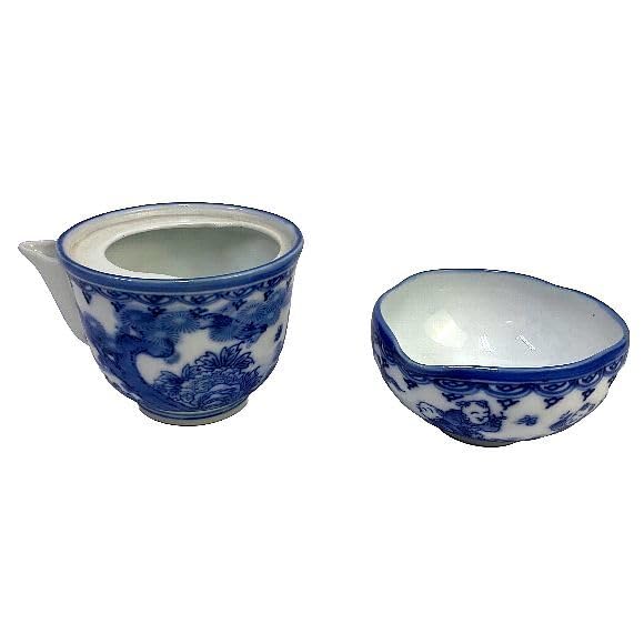 Amazon.co.jp: G7821茶道具平戸三川内焼「平戸松山」作 唐子絵 玉露