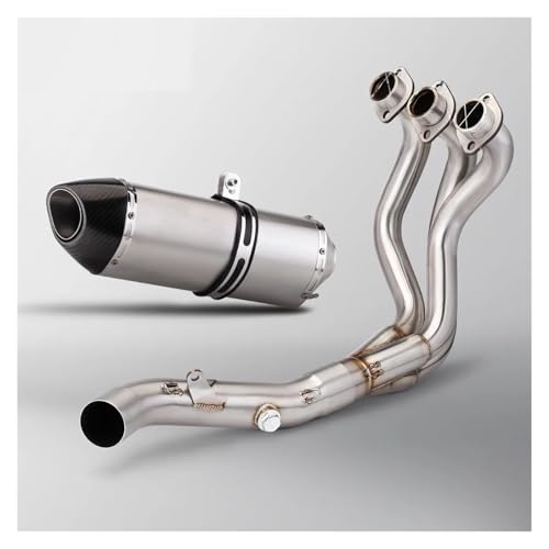 バイクマフラー MT09 2014-2020用 FZ FJ09 TRACER900 GT XSR900 2016-2020用 エスケープ フロントリンクパイプ マフラー オートバイ用排気システム フルシステム エキゾーストパイプ(D carbon)