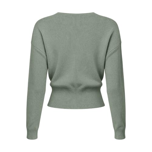 Womens Wrap Sweater Long Sleeve V Neck Slim Knit Tops Fall Winter - image 7