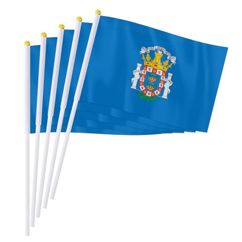Drapeaux Melilla à main pour célébrations culturelles et fêtes de quartier