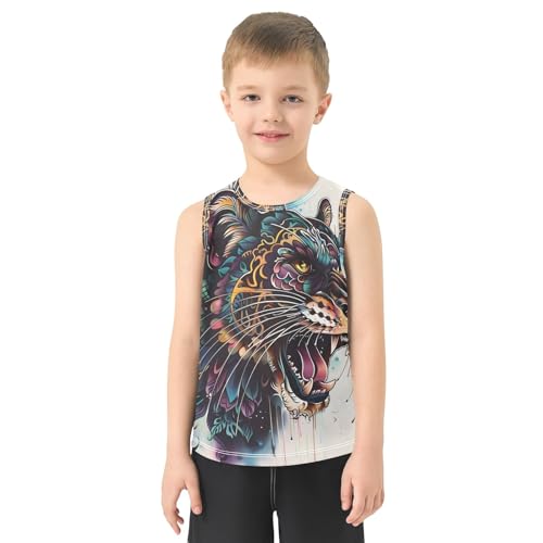 Boys' Tank Top Shirt Black Panther Sleeveless T-Shirts2