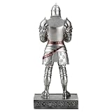HDMbigmi King's Guard Standup Knight, świeczniki, żywiczny świecznik, stojak na telefon, stojak na długopisy, świecznik do restauracji, ołtarza, stołu domowego (srebrny)