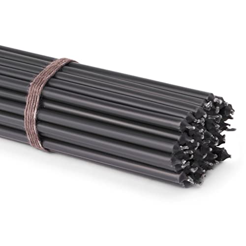 NKlaus - 20x Black dripless Stick Candles L 29cm Ritual Candle Premium Paraffin Wax 36129, Box Contents: 20 Pieces = Approx. 400 G