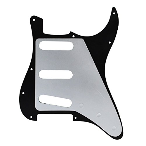 IKN Pickguard pour guitare Stratocaster 11 trous pour gaucher Stratocaster américain/mexicain 4 plis Noir perle - Les Beatles, Paul McCartney, John Lennon, RIngo Starr, George Harrison IKN Pickguard pour guitare Stratocaster 11 trous pour gaucher Stratocaster américain/mexicain 4 plis Noir perle – Image 5