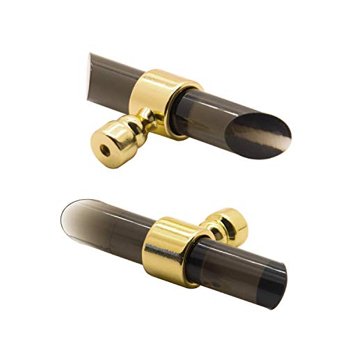 Combination of Life Pomos y Tiradores de acrílico para Puerta de Armario de Cocina con herrajes, Color Dorado Satinado, Smoke Rod T-knobs Set of 2, 80mm Overall Length