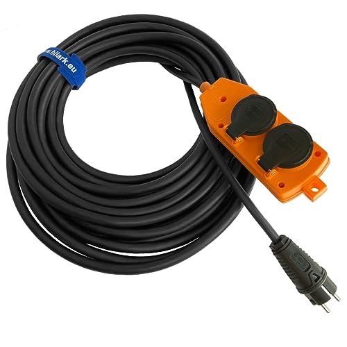 Rallonge en caoutchouc H07RNF 3x2.5 HILARK 20m triple sortie haute résistance