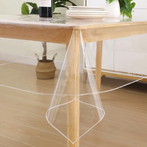Durchsichtige Tischdecke Holztisch