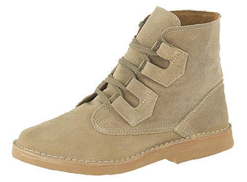 Roamers Mens Ghillie Tie Desert Boots Dark Taupe Suede Size 10 UK