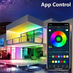 Image of Smart RGB Strip Light - Bluetooth & WiFi, White PCB, 60 LEDs /m, App & Group Control, Music & Dynamic Modes, Copper PCB, 5M Strip with WiFi Controller &12V Adapter(WiFi- Bluetooth APP Set)