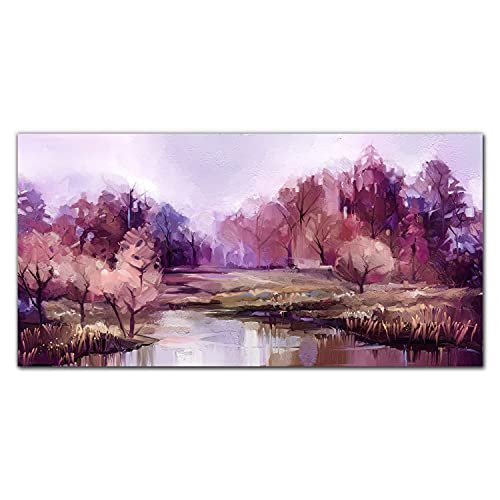 Impression sur verre trempé haute définition 100x50cm motif forêt