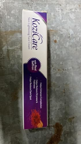 Image of Kozicare Skin Lightening Cream with Saffron | Kojic Acid Cream & Niacinamide Cream | Alpha Arbutin & Glutathione Cream | Dark Spot Removal Cream | Face Cream for Women | Face Cream for Glowing Skin- 15 Gm