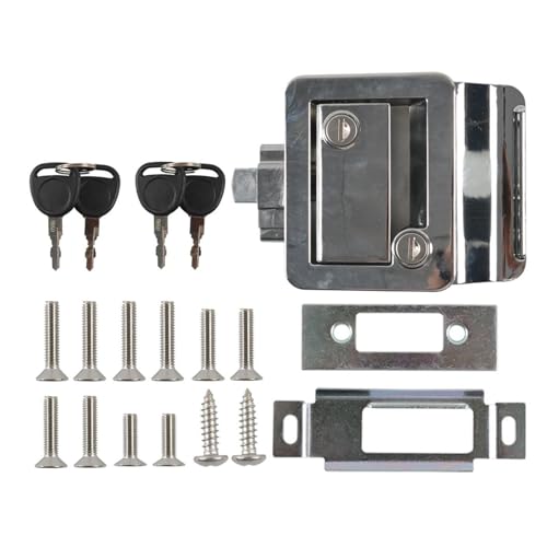 Bloqueo de entrada de remolque: hardware de seguridad portátil de zinc, cerrojo para puerta de caravana, acceso con llave | Camper Hauler Camper Camión Carga Baño Interior Exterior de p