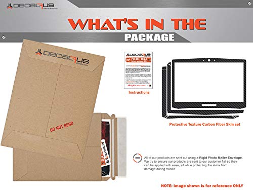 Decalrus - Protective Decal for Dell XPS 7590 (15.6" Screen) Laptop Black Carbon Fiber Skin case Cover wrap CFdellXPS15_7590Black4