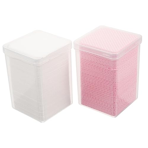 SOESFOUFU Nail Polish Cleaning Pads 2 Boxes Lint Nail Pads Eyelash Extension Cleaning Safe for