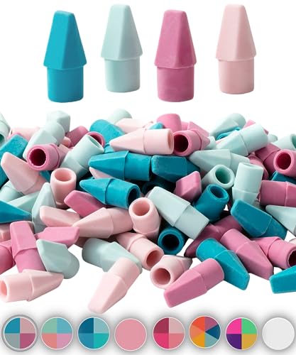 Image of Mr. Pen- Pencil Erasers Toppers, 120 Pack, Muted Pastel Colors | Erasers for Pencil, Pencil Top Erasers