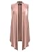 B.I.L.Y BILY Women's Classic Open Front Sleeveless Drape Cardigan Dusty Pink X-Large