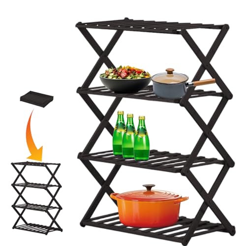 Support de refroidissement pliable 4 niveaux grand format pour rôtissage et pâtisserie - 3