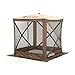 CLAM Pop Up Screen Tent, Outdoor Camping Gazebo Canopy, Traveler, 6' x 6', Brown