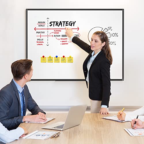 Sunyesyo Magnetic Dry Erase Whiteboard 48 X 36 Inch - 4 X 3 Large White Board, Black Aluminum Frame Wall-Mounted, Magnetic Eraser, 2 Pen, Detachable Marker Tray, 6 Magnets For Office, School #TOP6
