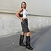 DREAM PAIRS Fold-over Knee High Boots Comfort Low Heel Wide Calf Slouchy Boot Stylish Buckle Long Tall Boots for Women,Size 9,Black,SDKB26007W