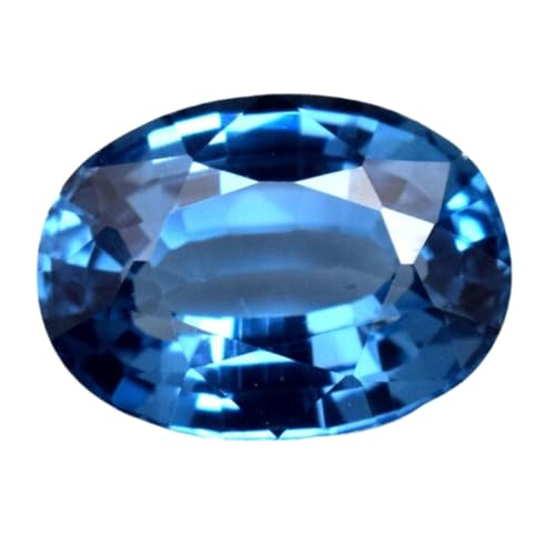 Topaze bleue naturelle ovale pierre précieuse pour collier et fabrication bijou