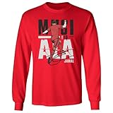 Musiala Inspired Soccer Tee - Munich Jamal Fans Long Sleeve T-Shirt (Red, Large)