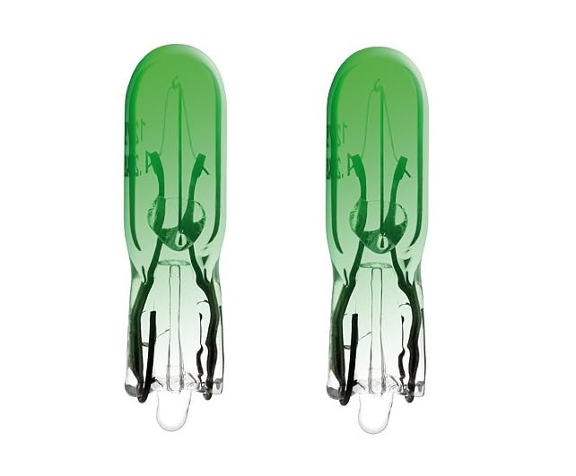 cyclingcolors 2x bombillas T5 1.2 W 24V verde lampara coche moto ciclomotore camión furgoneta tractor