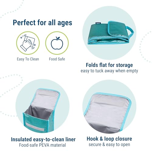 Image of Wildkin 55905 Blue Glitter Lunch Bag, One Size