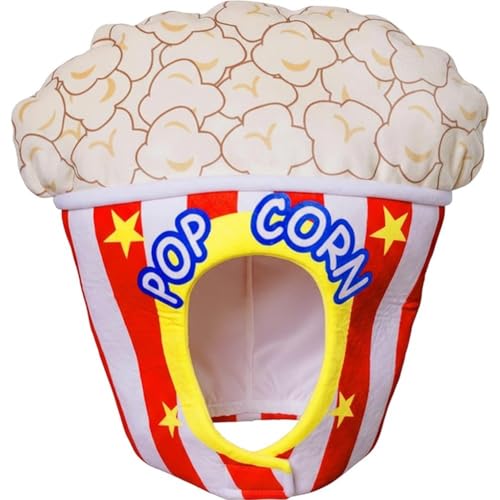 Luxylei Sombrero con Forma De Cubo De Palomitas De Maíz: Accesorio Novedoso para Fiestas De Comida Rápida para Adultos Y Niños, Utilería para Fotomatón Navideño, Carnaval, Cosplay.