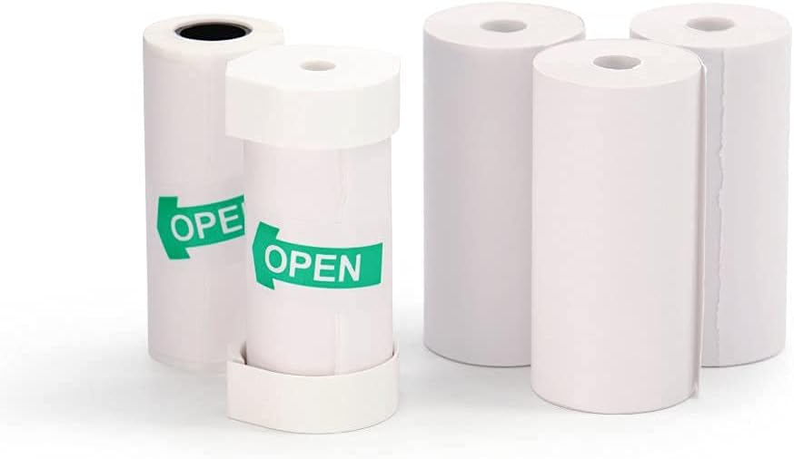Kidamento Instant Print Kids Camera Original BPA-Free BPS-Free Thermal Printing Paper Roll Refill Set 57mm 2 1/4 Inch Width up to 300 Prints