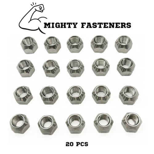 Image of MIGHTY FASTENERS 304 Stainless Steel Open Cone Wheel Nuts, 9 /16 inch-18 Thread, Ideal for Trailers and RVs, Corrosion Resistant, 20-Pack