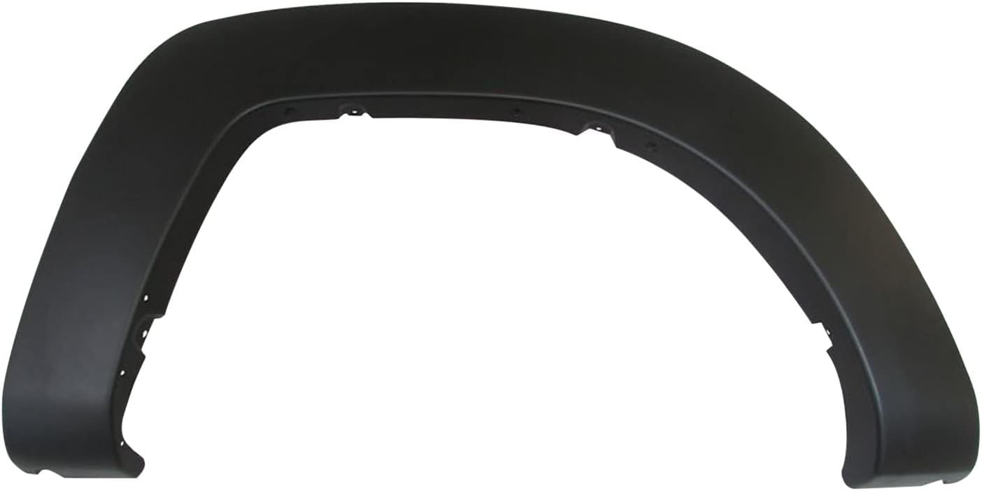 Rear Passenger Side Wheel Arch Molding - Right Hand Wheel Opening Trim | Black PP Plastic Fender Flare | Compatible with 2005-2015 Toyota Tacoma