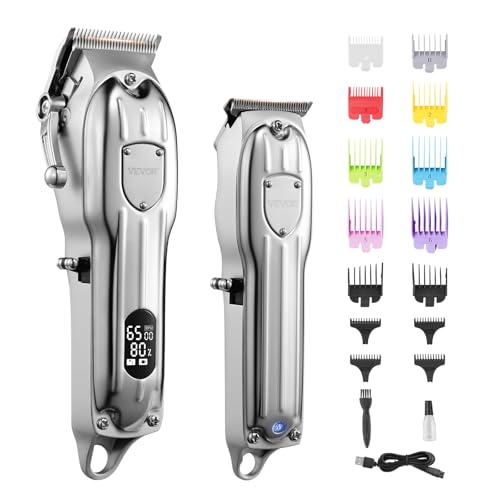 Tondeuse à cheveux professionnelle VEVOR kit de toilettage avec écran LCD