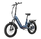 ttgo E Bike Klapprad, ebike mit 70NM Motor 48V 15Ah Akku bis 120km, 20 * 3.0 Reifen 7-Gang, Drehmomentsensor & hydraulische Bremsen, F7 (Blau)