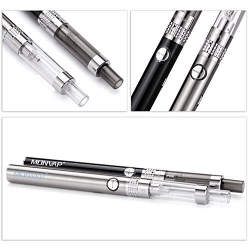 Vape-Pen-Kit-E-Cigarettes-Starter-Kit-Micro-USB-Recharge-Vape-Pen-x-2-MONVAP-M2-Complete-Ecigs-Set-900mAh-Recharge-Battery-16ohm2ml-Atomizer-Double-Pen-with-Premium-Vape-Liquid-No-Nicotine