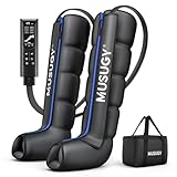 Musugy Sequential Air Compression Recovery System : Professional Full Leg Compression Boots for Circulation & Fast Recovery, Leg Recovery Boots for Muscle Relaxation - for Athletes, Runners, Gym