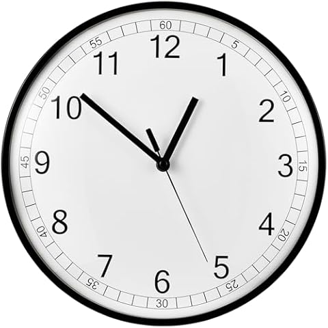 Zgrmbo 12” Atomic Analog Wall Clock Battery Operated - Large Wall Clocks with Auto Set & DST, Silent Non Ticking, Simple Setup, Easy to Read Home/Classroom/Office for Any Decor(Black) Cover