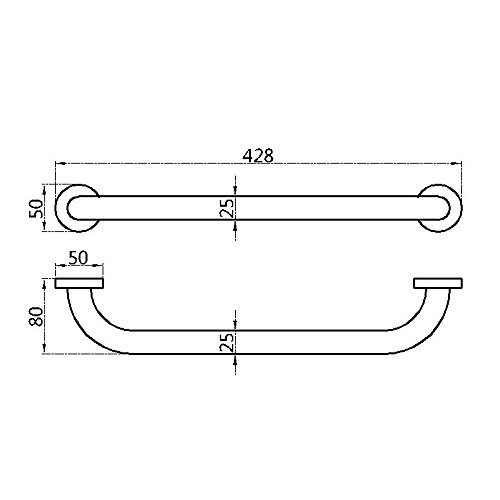 Leyden Gold Grab Bar, Bathroom Shower Balance Bar Home Care Assist Bath Grip Handle Concealed Mounting Brass Polish Gold Hand Rail 16 Inch #TOP5