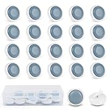 GINOYA 20pcs Stick Furniture Sliders with Nail for Wooden Furniture Legs, 1inch Small Furniture Glides for Carpet Tile Hardwood (Grayish Blue)