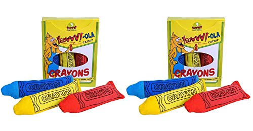 Ducky World 2 Pack Of Yeoww!-Ola Catnip Crayons Cat Toy, 3 Toys Each #TOP27