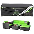 UIRWAY Patio Furniture Covers, 90" L x 65" W x 28" H Outdoor Furniture Cover Waterproof, Outdoor Sectional Sofa Covers, 420D Heavy Duty Rectangular Patio Table and Chairs Cover with Reflective Strips